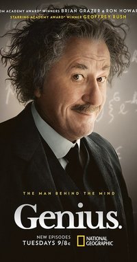Geoffrey Rush as Einstein.