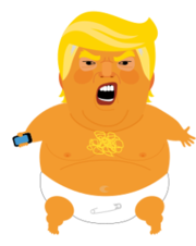 https://commons.wikimedia.org/wiki/File:Baby_Trump_blimp.svg - Furfur [CC BY-SA 4.0 (https://creativecommons.org/licenses/by-sa/4.0)]