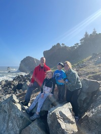 Portrait of happy campers at the beautiful Northern California coast as photographed by loving Auntie T